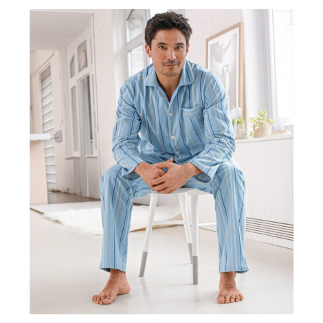 Flanelové pánské pyžamo s proužky Blancheporte