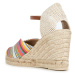 Espadrilky Geox D GELSA béžová barva, na klínku, D35TPA 01143 C0G5F