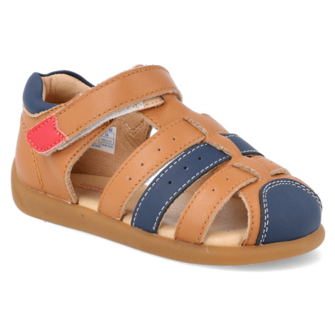 Barefoot sandálky Little Blue Lamb - Little Gladiator brown hnědé