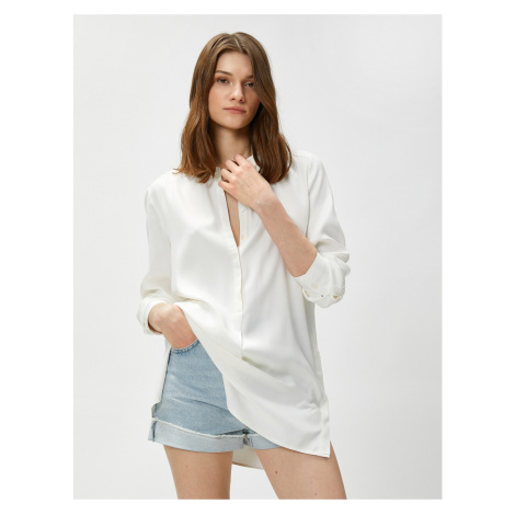 Koton Tunic Shirt With Collar Long Sleeve