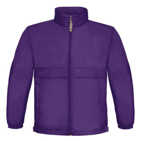 B&amp;C Jacket Sirocco Dětská jarní bunda JK950 Purple B&C