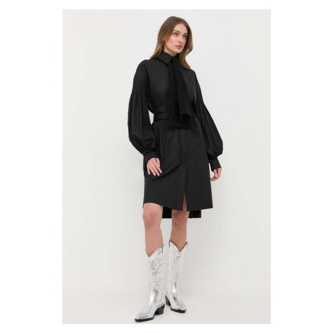 Bavlněné šaty Karl Lagerfeld x The Ultimate icon černá barva, mini, oversize