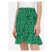 Zelená květovaná krátká zavinovací sukně ONLY Olivia