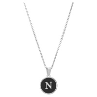 Troli Originální ocelový náhrdelník s písmenem N