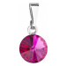 Přívěsek bižuterie se Swarovski krystaly růžový kulatý 54018.3 fuchsia