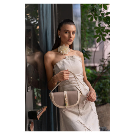 Madamra Mink Women's Contrast Design Crossbody Bag