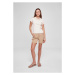 Ladies Rib Polo Tee - whitesand