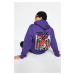 Trendyol Purple Oversize/Wide Cut Fleece Inside/Warm Hooded Printed Sweatshirt