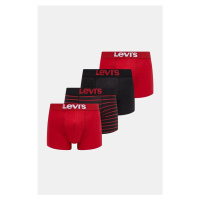 Boxerky Levi's 4-pack pánské, černá barva