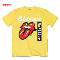 Rolling Stones tričko, No Filter Text Yellow, dětské