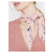 Světle růžový květovaný plisovaný šátek CAMAIEU
