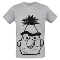 Sesame Street Bert - Huge Face Tričko šedá