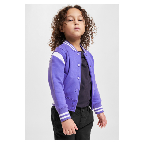 Dívčí mikina Inset College Sweat Jacket purpleday/white Urban Classics