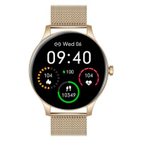 Garett Smartwatch Classy smart hodinky Gold Steel