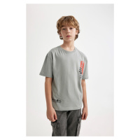 DEFACTO Boys Oversize Fit Crew Neck Printed Short Sleeve T-Shirt