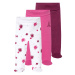 lupilu® Dívčí kalhoty „Jogger" s BIO bavlnou, 3 kusy (vzorovaná / růžová / lila fialová)