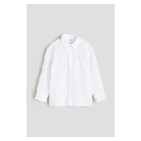 H & M - Košile z lněné směsi - bílá