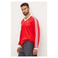 Tričko s dlouhým rukávem adidas Originals Adicolor Piqué Football Long Sleeve červená barva, s a