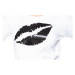 Be MaaMaa Těhotenské triko dlouhý rukáv Kiss - bílé