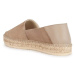 Kožené espadrilky Geox D LAMPEDUSA béžová barva, D35V0A 02285 C6738