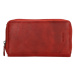 Beagles Červená kožená kabelka na mobil + peněženka 2v1 „Dayana“