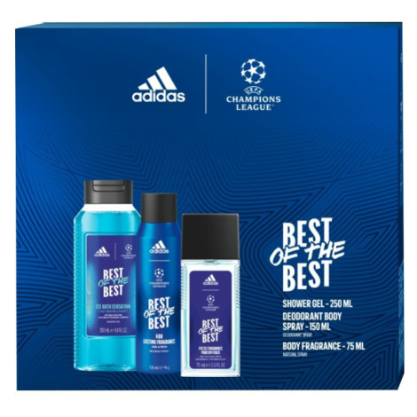 Adidas UEFA Best Of The Best - deodorant s rozprašovačem 75 ml + sprchový gel 250 ml + deodorant