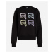 Mikina karl lagerfeld ikonik 2.0 outline sweatshirt černá
