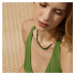 JAY Luxusní korálkový náhrdelník Isidora - zelený achát JAY-9020 Zelená 44 cm