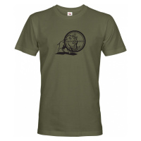 Myslivecké tričko divočák s originálním potiskem - dárek pro myslivce