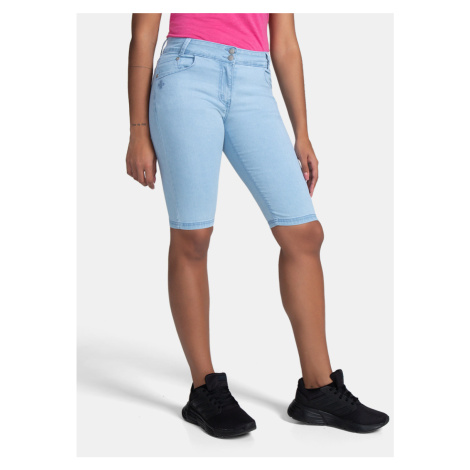 Kilpi PARIVA-W Dámské jeansové šortky TL0411KI Bílo/Modrá