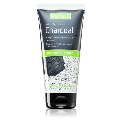 Beauty Formulas Charcoal čisticí gel s aktivním uhlím pro mastnou a problematickou pleť 150 ml