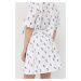 Bavlněná sukně Karl Lagerfeld bílá barva, mini, áčková