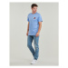 Tommy Jeans TJM SLIM ESSENTIAL FLAG TEE EXT Modrá