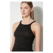 Bavlněný top Rick Owens Racer Back Tank černá barva, DS01D1119.BH.09