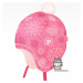 Dívčí zimní funkční čepice Dráče - Polárka 29, růžová, vločky Barva: Růžová