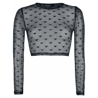 Jawbreaker Crop top Don´t Mesh With My Heart Dámské tričko s dlouhými rukávy černá