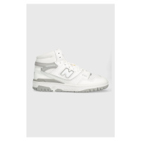 Kožené sneakers boty New Balance BB650RVW bílá barva