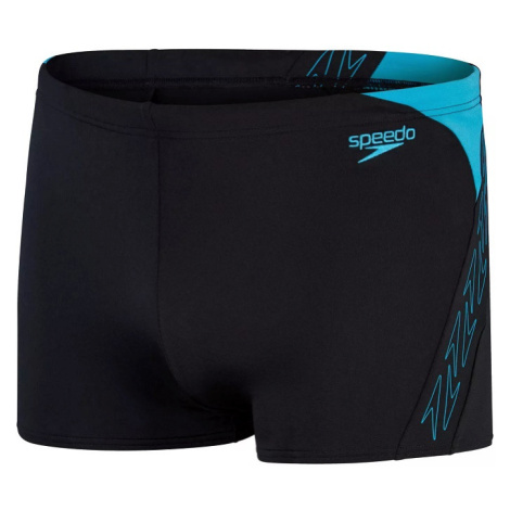 Pánské plavky speedo hyper boom splice aquashort black/bolt s - uk32