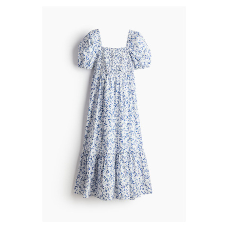 H & M - MAMA Poplin nursing dress - modrá H&M