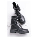 Černé kotníkové boty s kapsičkou 1-25292