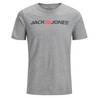 Jack&Jones Pánské triko JJECORP Slim Fit 12137126 Light Grey Melange