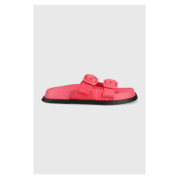 Pantofle Tommy Jeans FANCY SANDAL dámské, růžová barva, EN0EN02136