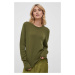 Vlněný svetr Tommy Hilfiger dámský, zelená barva, lehký