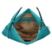 Trendy dámská koženková kabelka s prošíváním Melinda, paví modrá