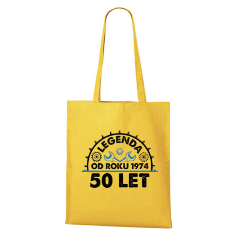 DOBRÝ TRIKO Bavlněná taška s potiskem Legenda 50 let Barva: Žlutá