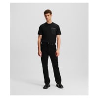 Džíny karl lagerfeld denim pants w/ zipper detail black denim