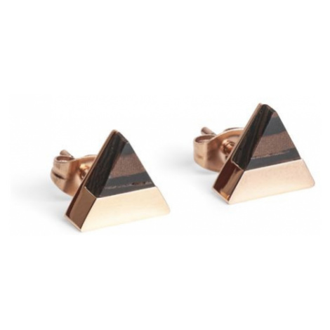 Náušnice s dřevěným detailem Rose Earrings Triangle BeWooden