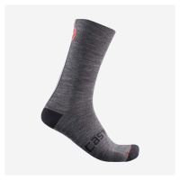 CASTELLI Cyklistické ponožky klasické - RACING STRIPE - šedá