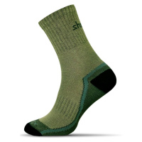 Buďchlap Tmavě zelené pohodlné pánské ponožky Sensitive