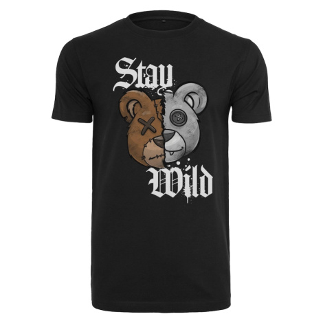 Mister Tee Tričko 'Stay Wild' hnědá / šedá / černá / bílá